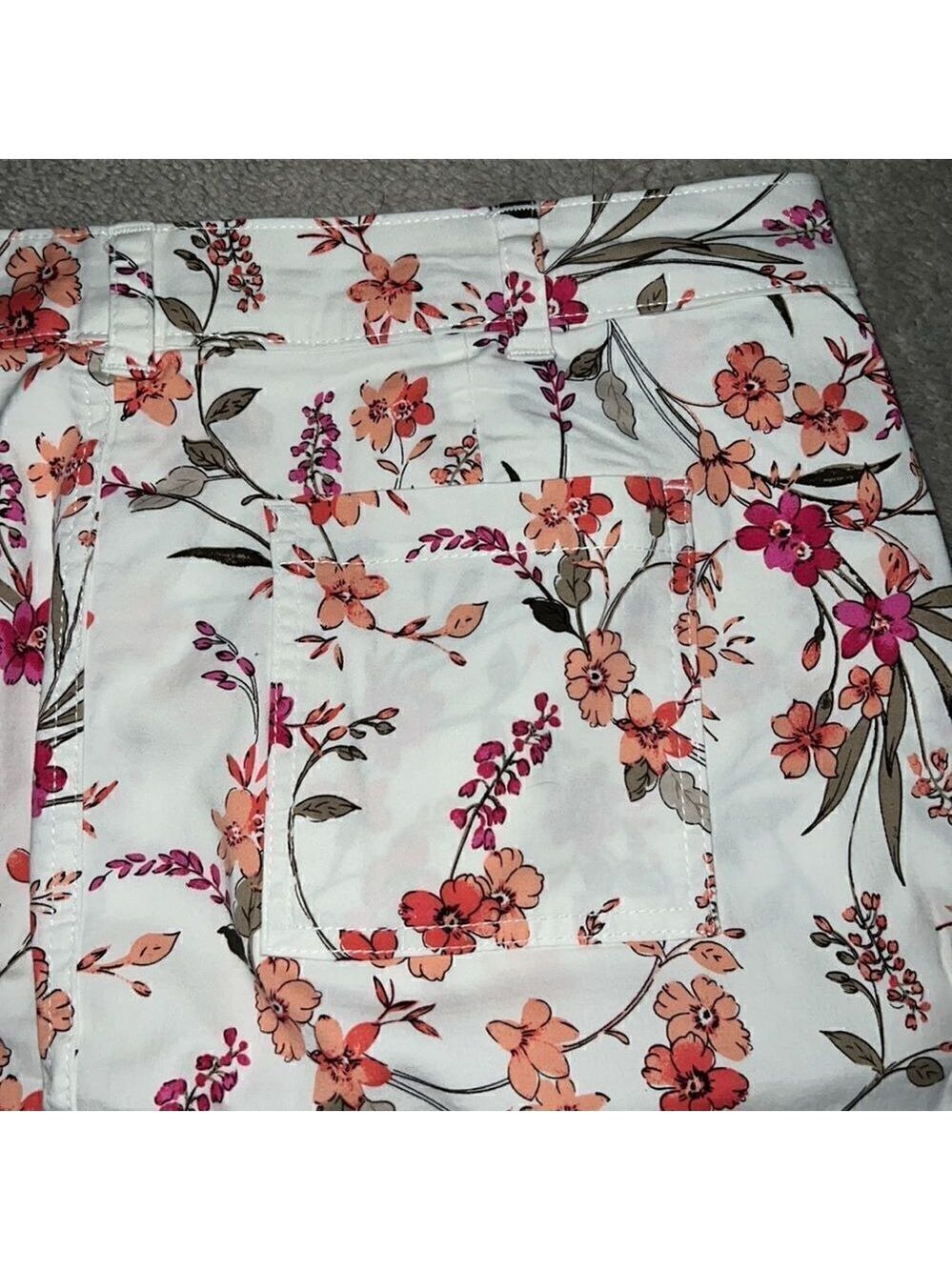 KAREN SCOTT White Floral Skirt - Picture 5 of 8
